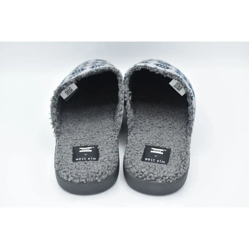 Toms Mens 10.5 Harbor Frost Grey Snowdon Repreve Two Tone Felt Slip On Slippers‎